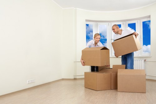 Driver and mover using PPE during a relocation job