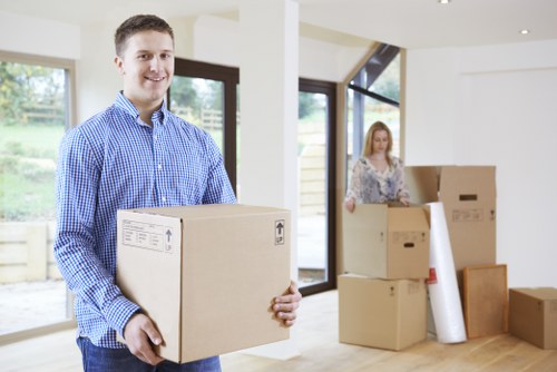 Customer reviewing Catford man and van service agreement terms