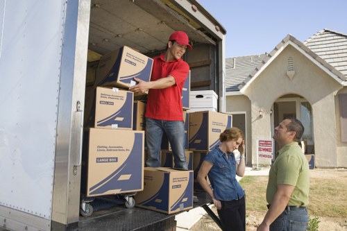 Loading items into a van for a Catford move