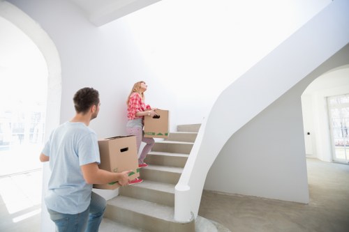 Local mover handling furniture in a South East London flat